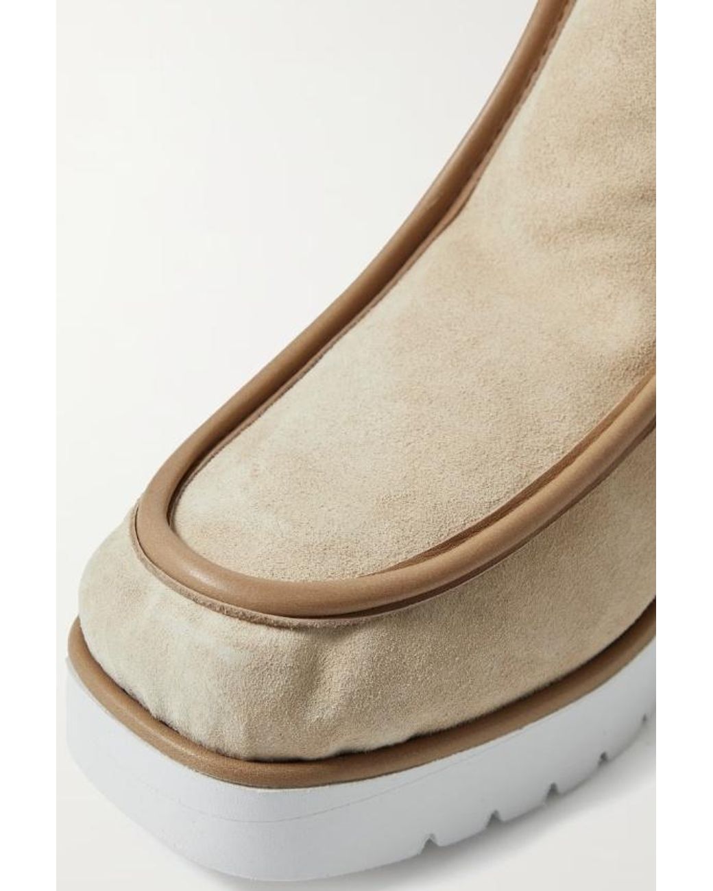Gabriela Hearst Natural Square Toe Ankle Boots