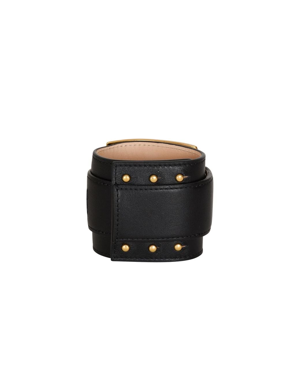 Balmain Black Anthem Smooth Leather Bracelet