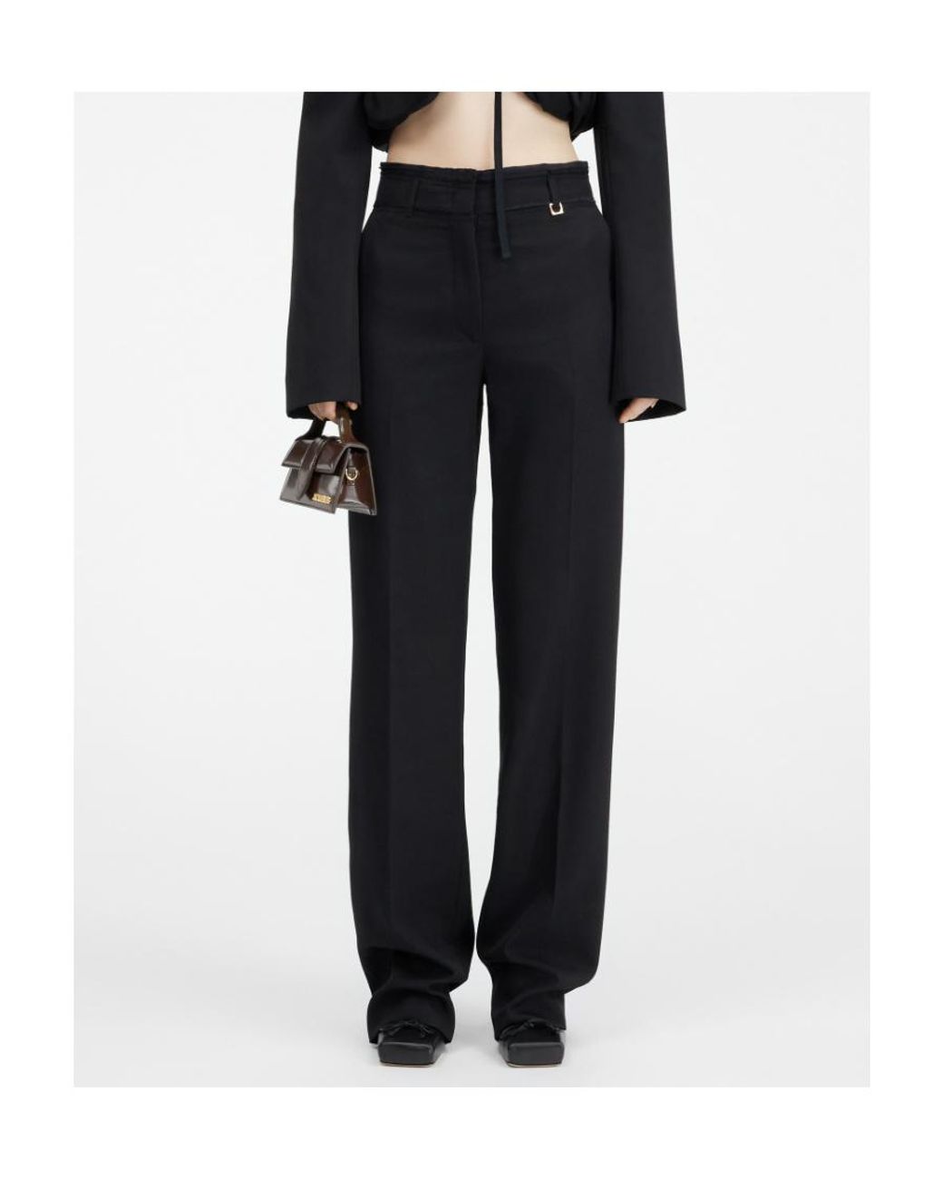 Jacquemus Black Le Pantalon Ficelle Soft Tailored Pants