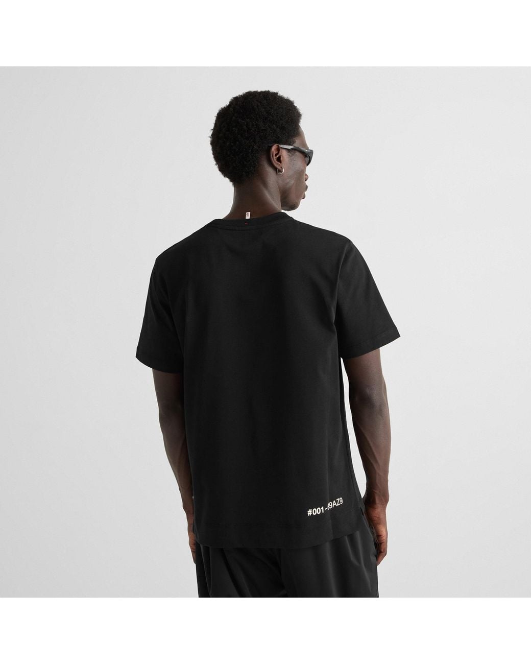 Moncler Black Simple T-Shirt for men