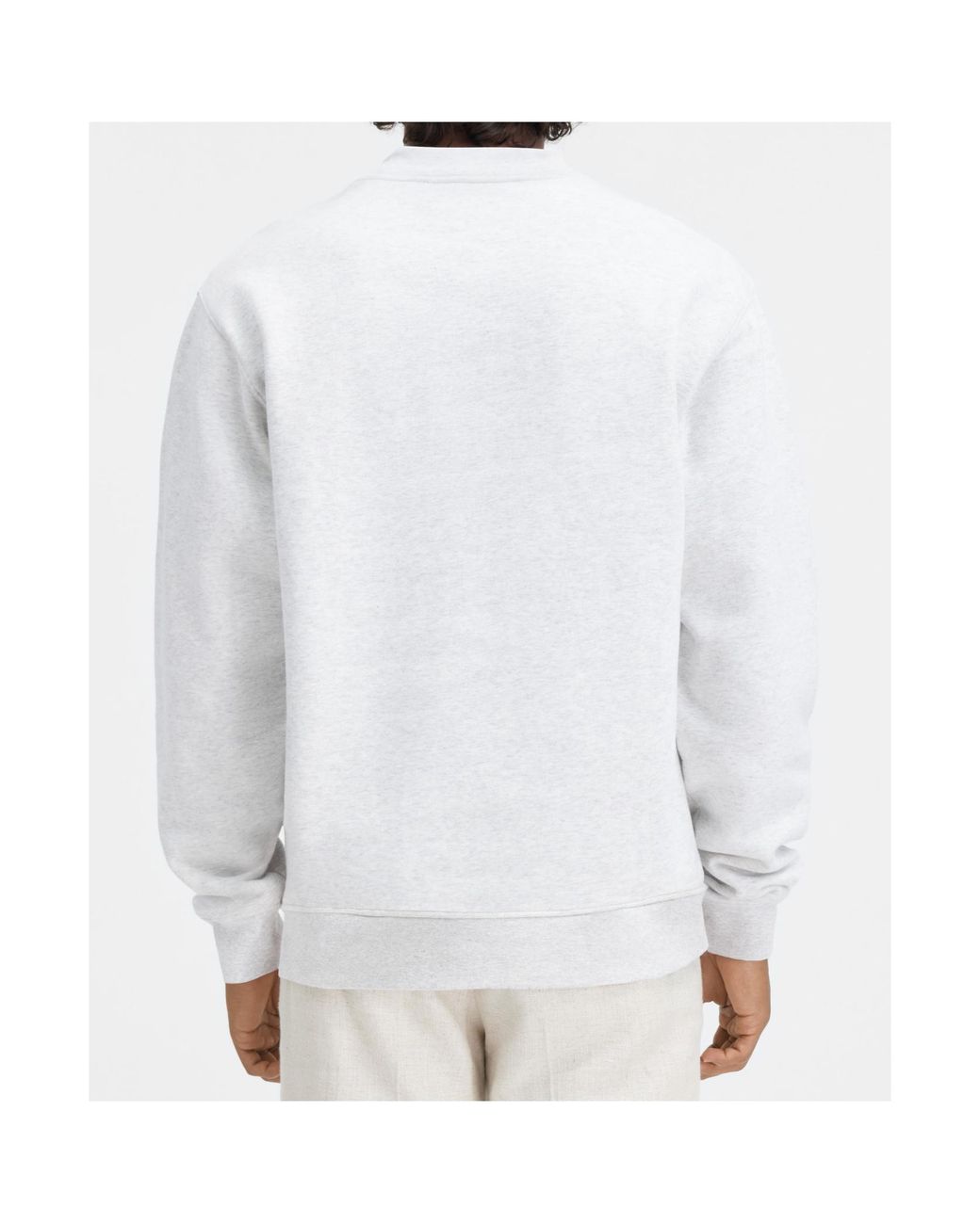 Jacquemus White Logo Patch Crewneck Sweatshirt for men