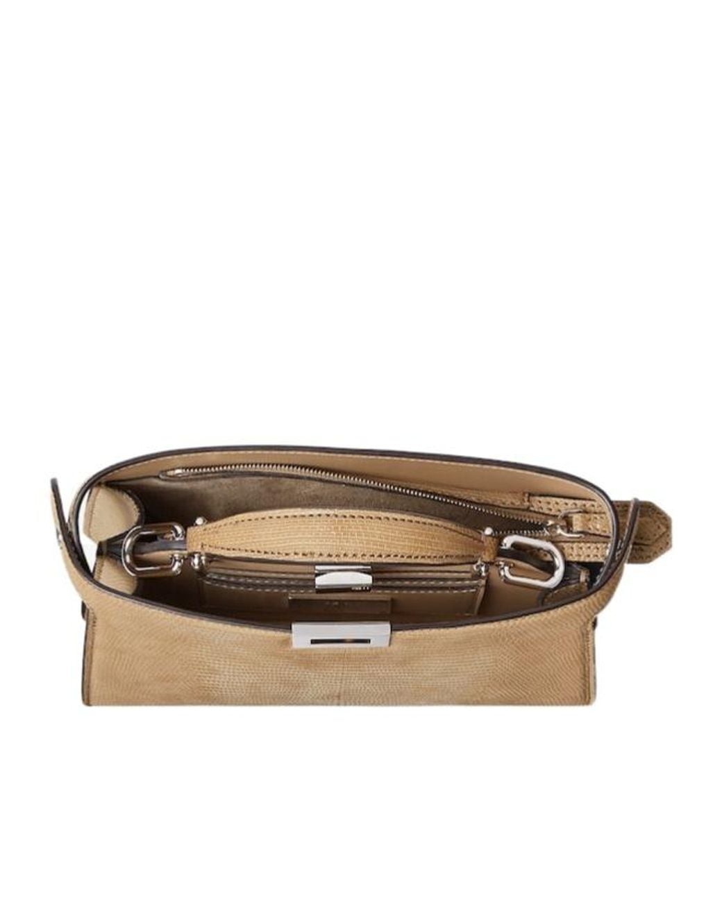 Fendi Natural Peekaboo Iseeu X-Cross Nubuck Lizard Leather Bag for men