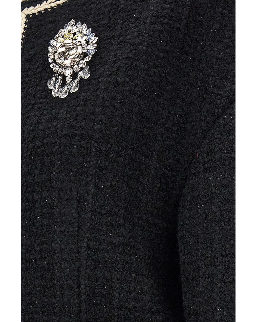 Gucci Black Interlocking G Tweed Jacket
