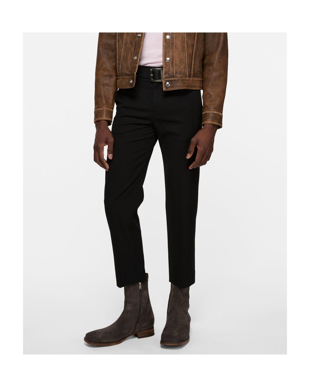 Acne Brown Suede Ankle Boots for men