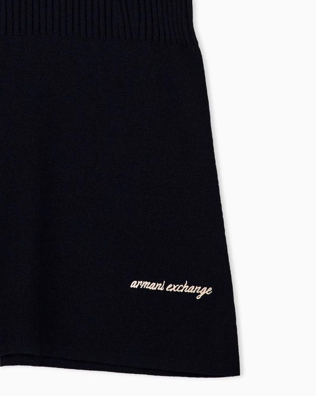 ARMANI EXCHANGE Black Slim-Fit Knit Top