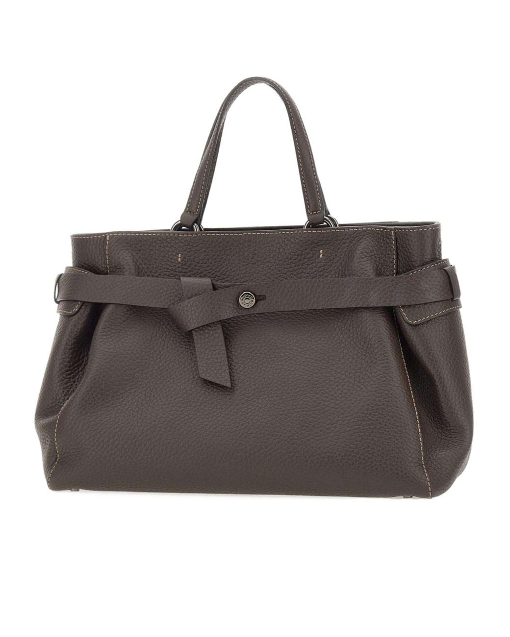 Gianni Chiarini Brown Miranda Belted Tote Bag