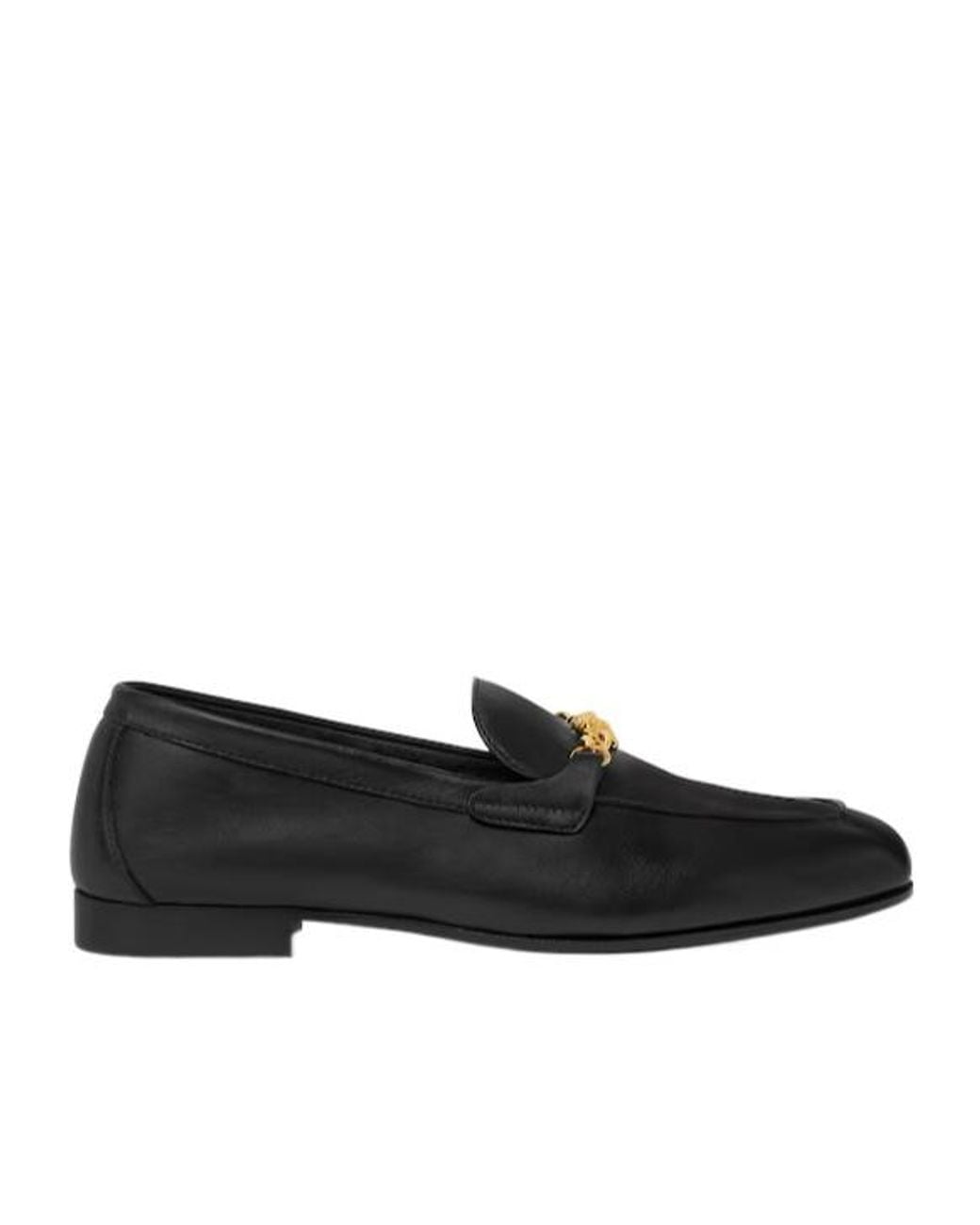 Versace Black Medusa Round-Toe Loafers