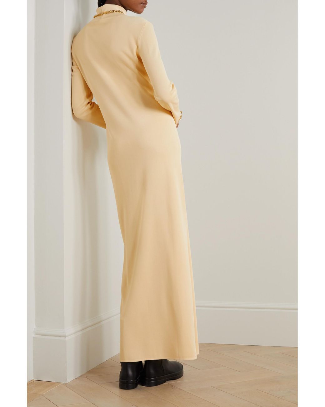 The Row White Alicho High-Necked Dress