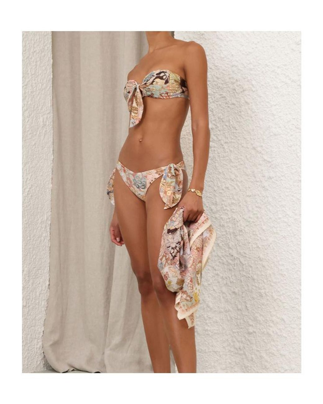 Zimmermann Natural Daylight Tie Bikini Top