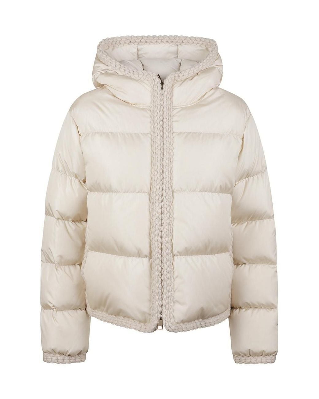 Moncler Natural Long-Sleeved Padded Jacket