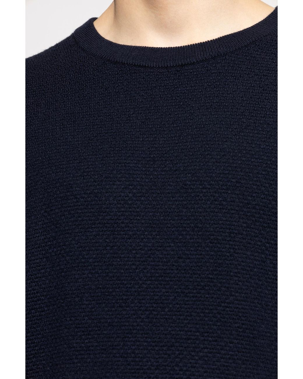 Theory Blue Maden Crewneck Jumper for men