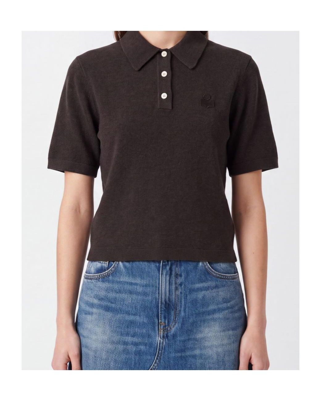 Isabel Marant Black Isabel Marant Étoile Althea Polo Top