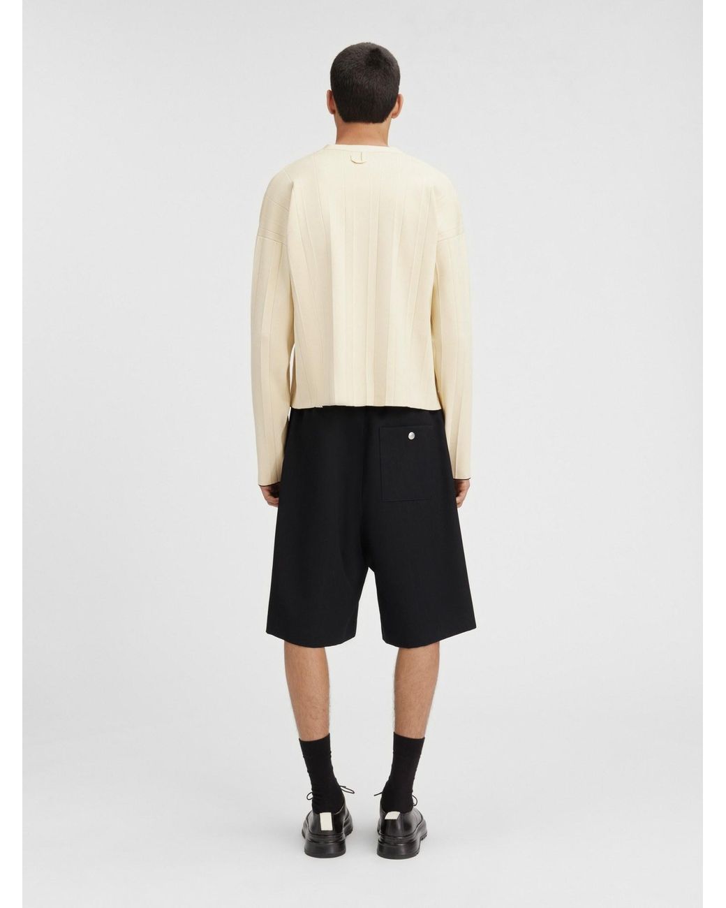 Jacquemus Natural Pleated Cardigan for men