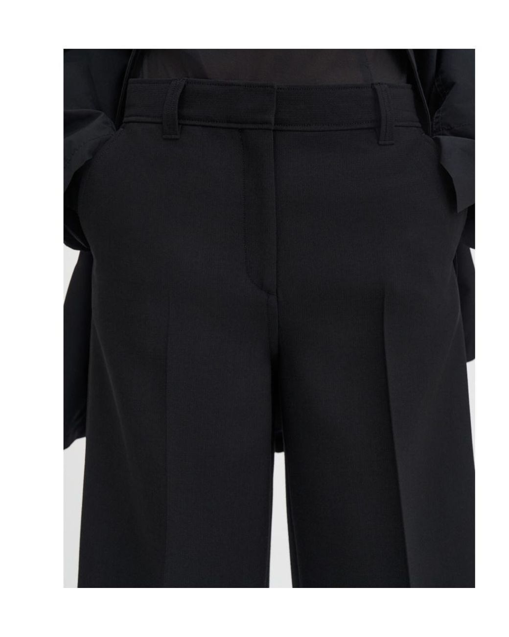 Filippa K Black Blaire Wide-Leg Pants