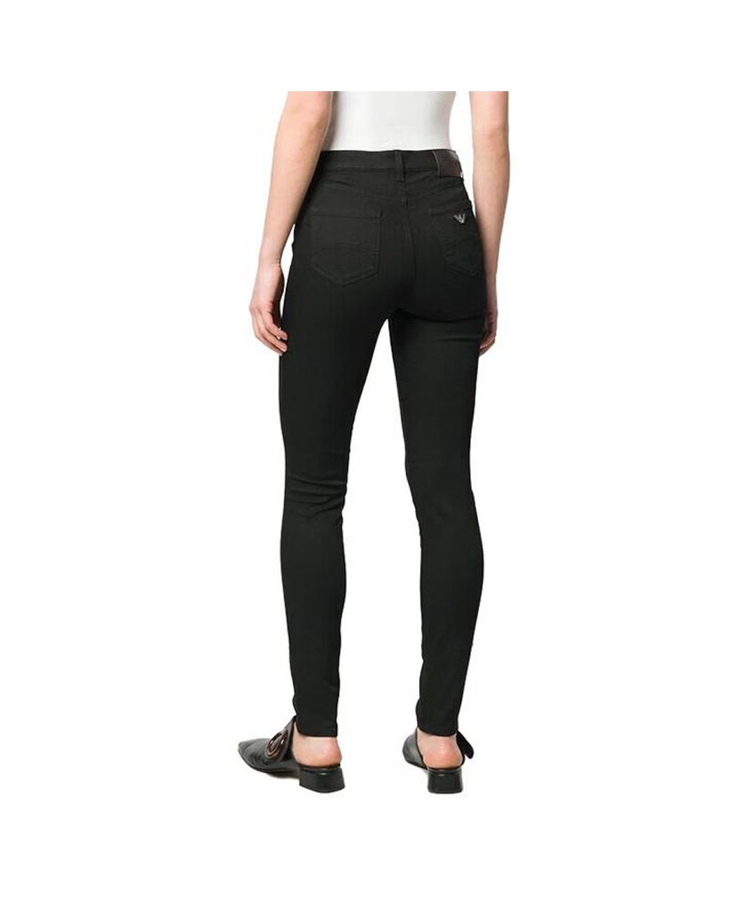 Emporio Armani Black Logo Denim Pants