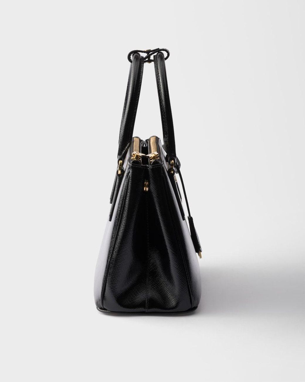 Prada Black Galleria Small Patent Saffiano Leather Bag