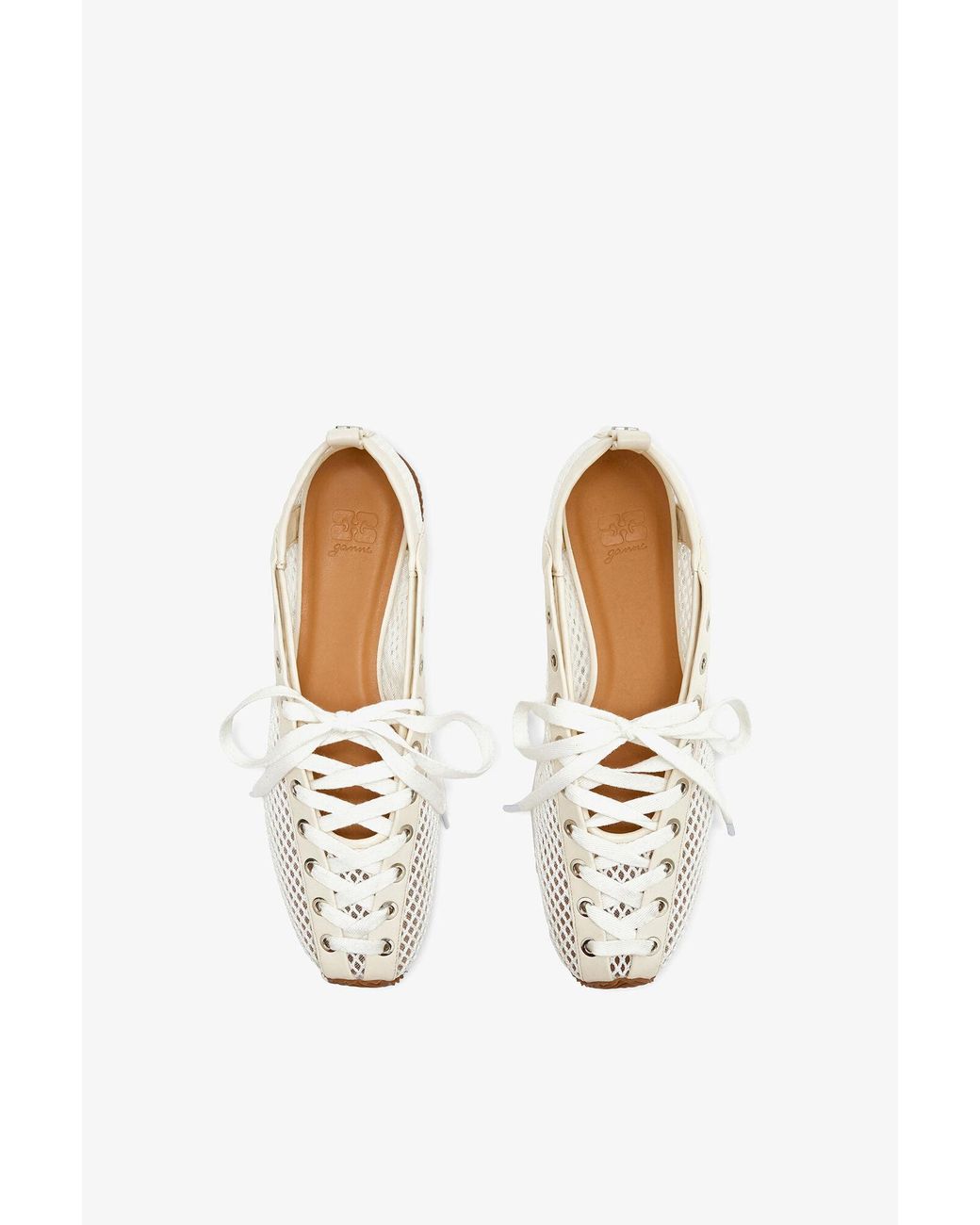 Ganni White Sporty Ballerina