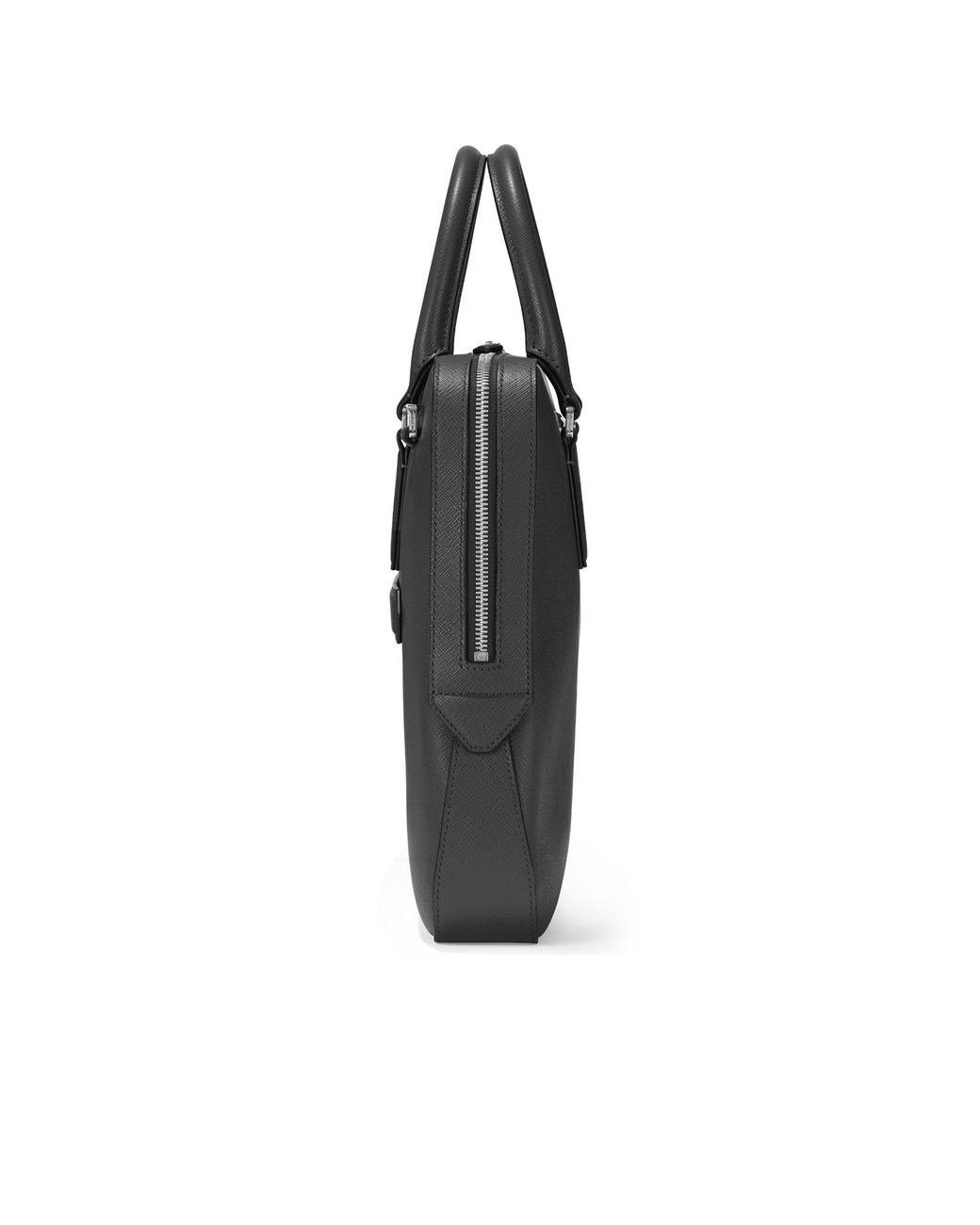 Montblanc Black Logo-Plaque Leather Laptop Bag for men