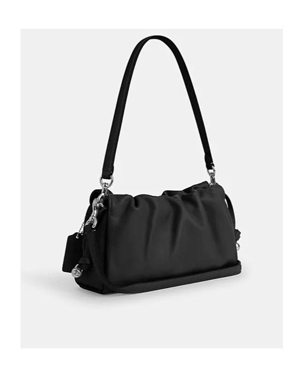 COACH Black Pleated Shoulder Bag