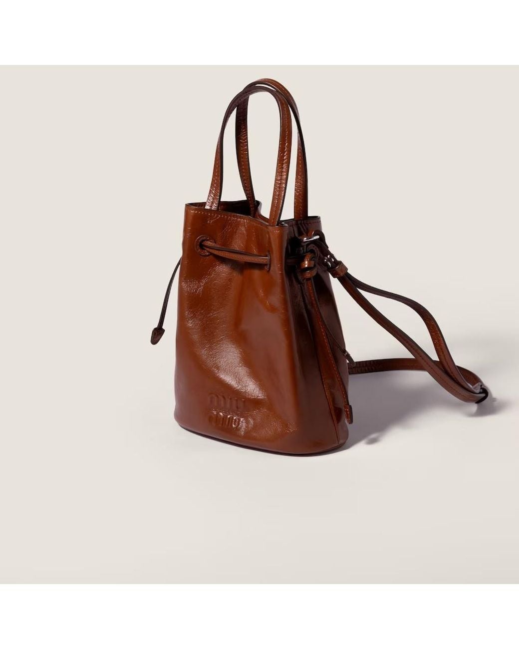 Miu Miu Brown Logo Clutch