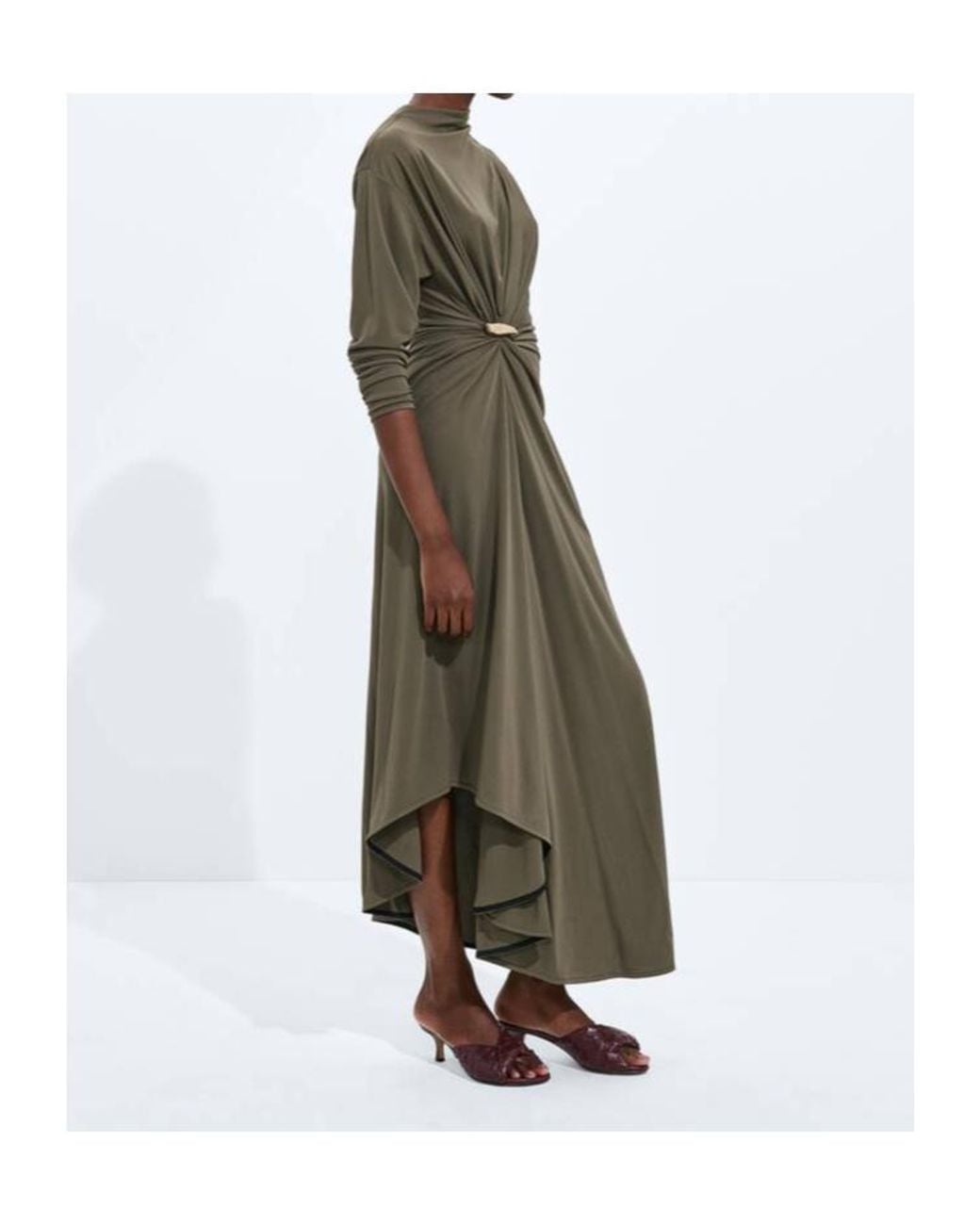 Bottega Veneta Green Crepe Jersey Dress