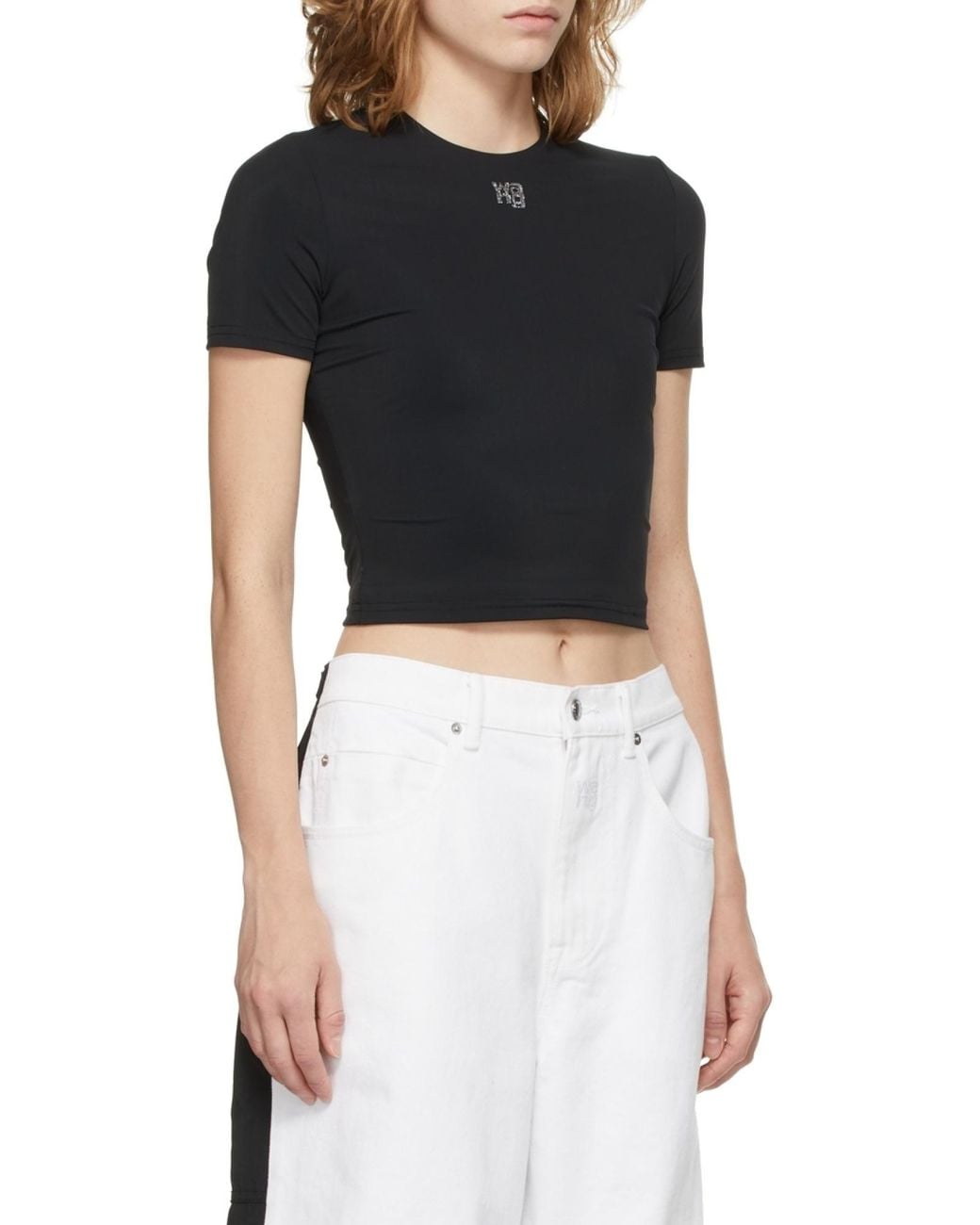 Alexander Wang Black Sculpted Jersey Baby T-Shirt