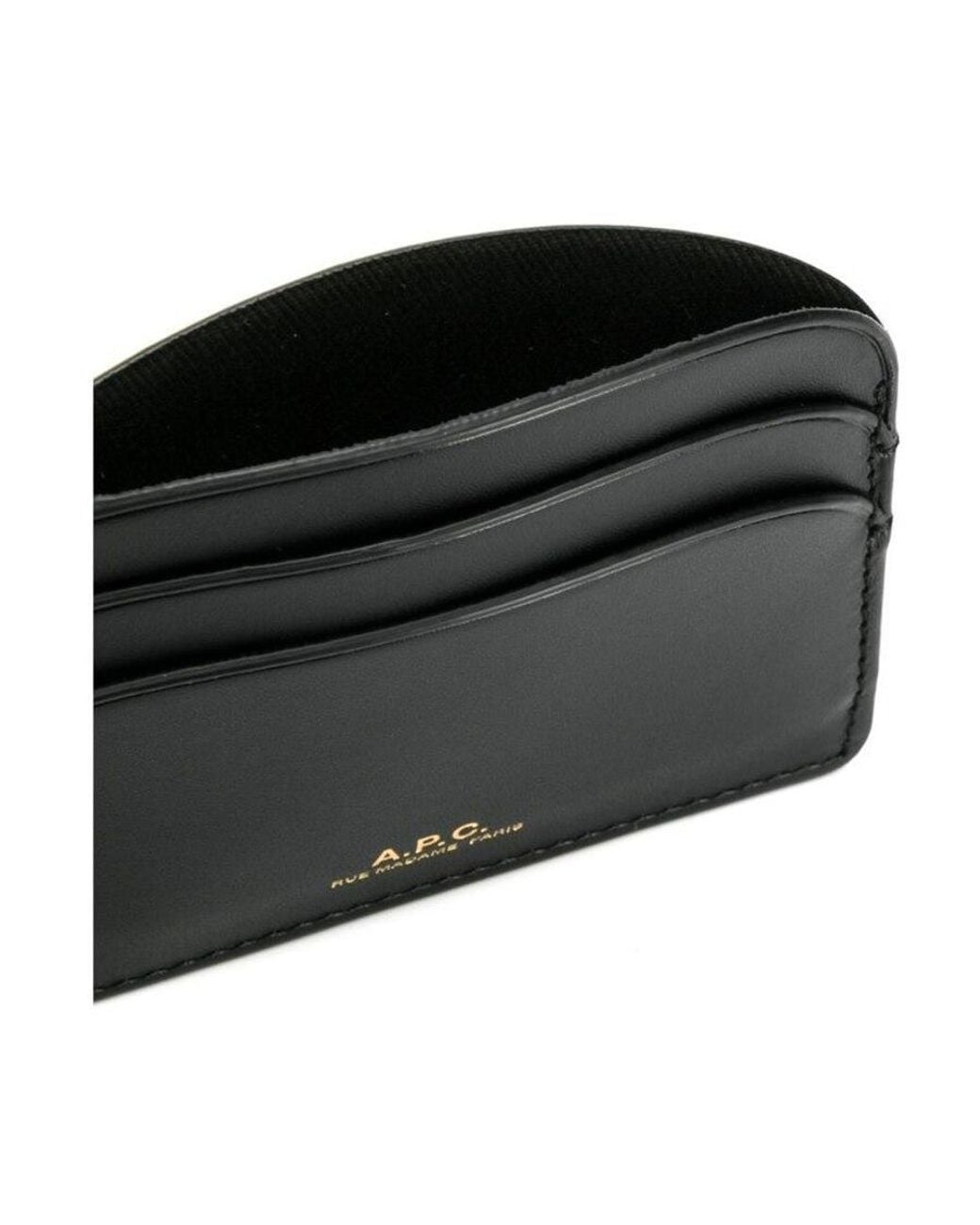 A.P.C. Black Logo Detailed Cardholder