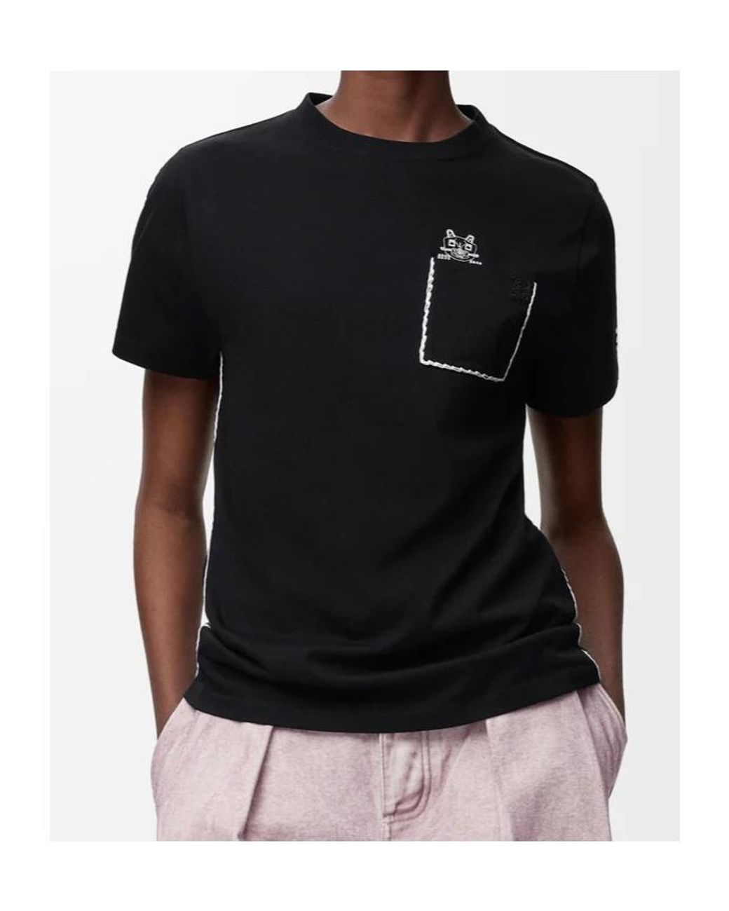 Loewe Black X Louis Wain Stretch-Cotton T-Shirt