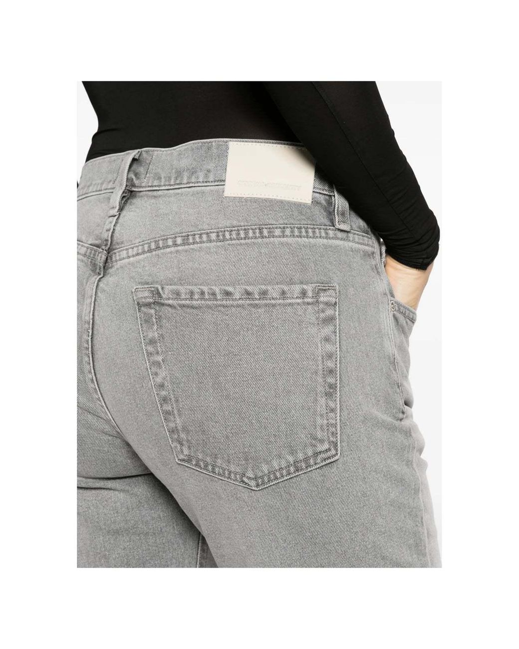 Citizens of Humanity Gray Tapered-Fit Jeans