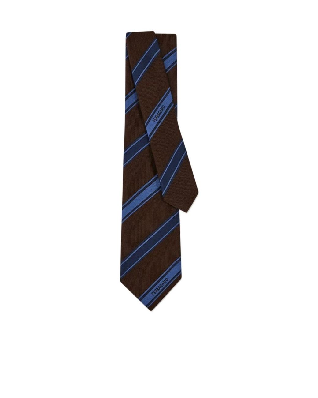 Ferragamo Blue Striped Tie for men