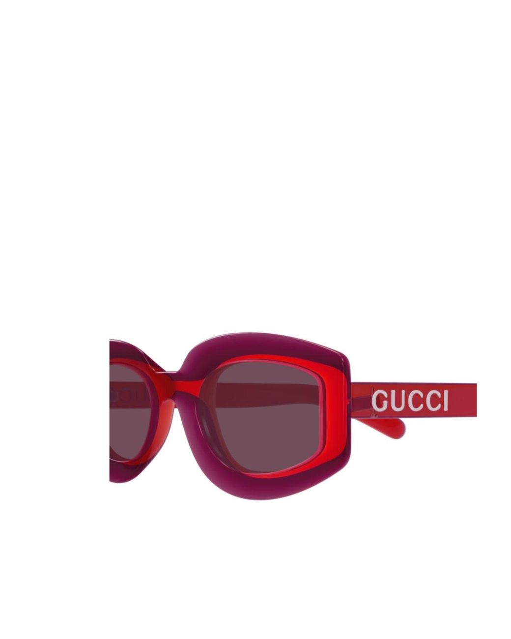 Gucci Purple Eyewear Gg1719S Rectangular Sunglasses