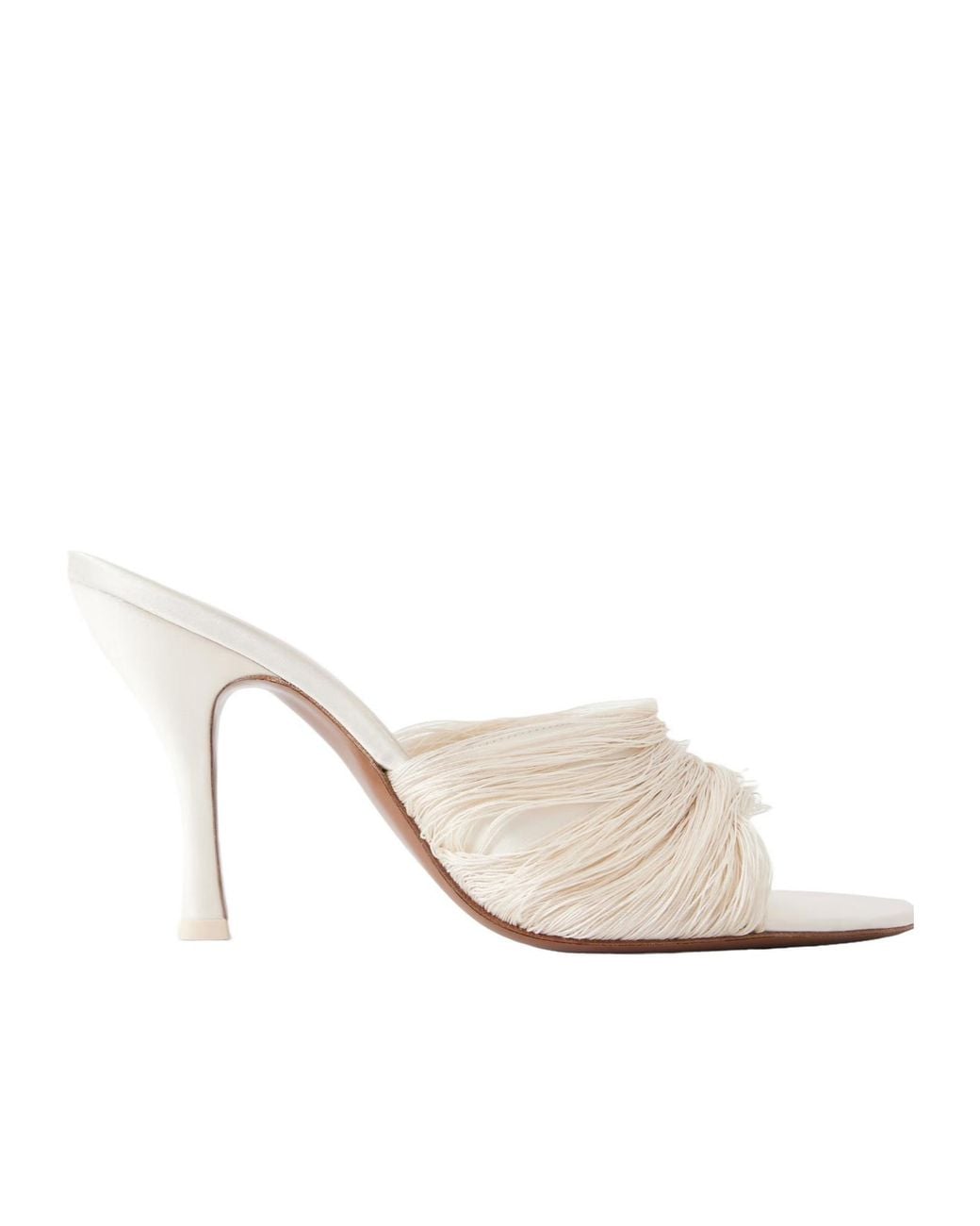 Neous White Solid Color Woven Sandals