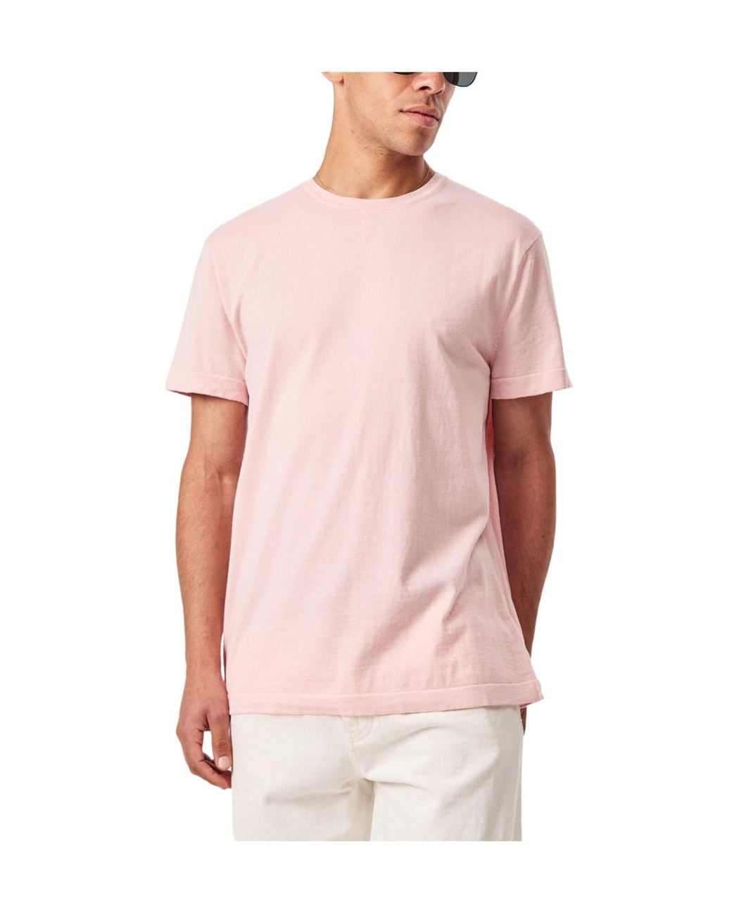 Boss Pink Crew Neck Short-Sleeve T-Shirt for men