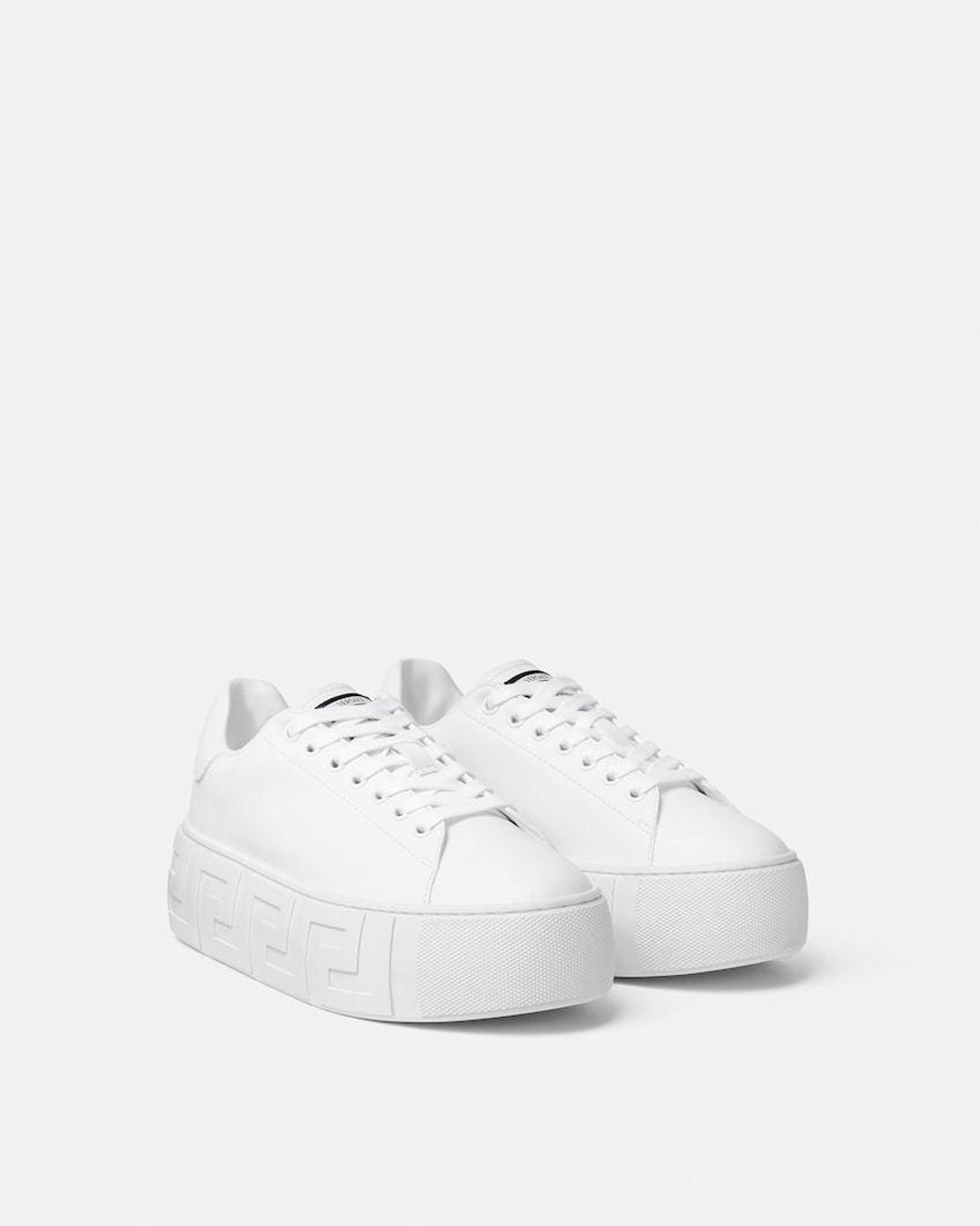 Versace White La Greca Sneakers