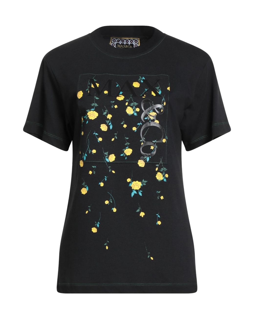 MAX&Co. Black Logo Crew Neck T-Shirt