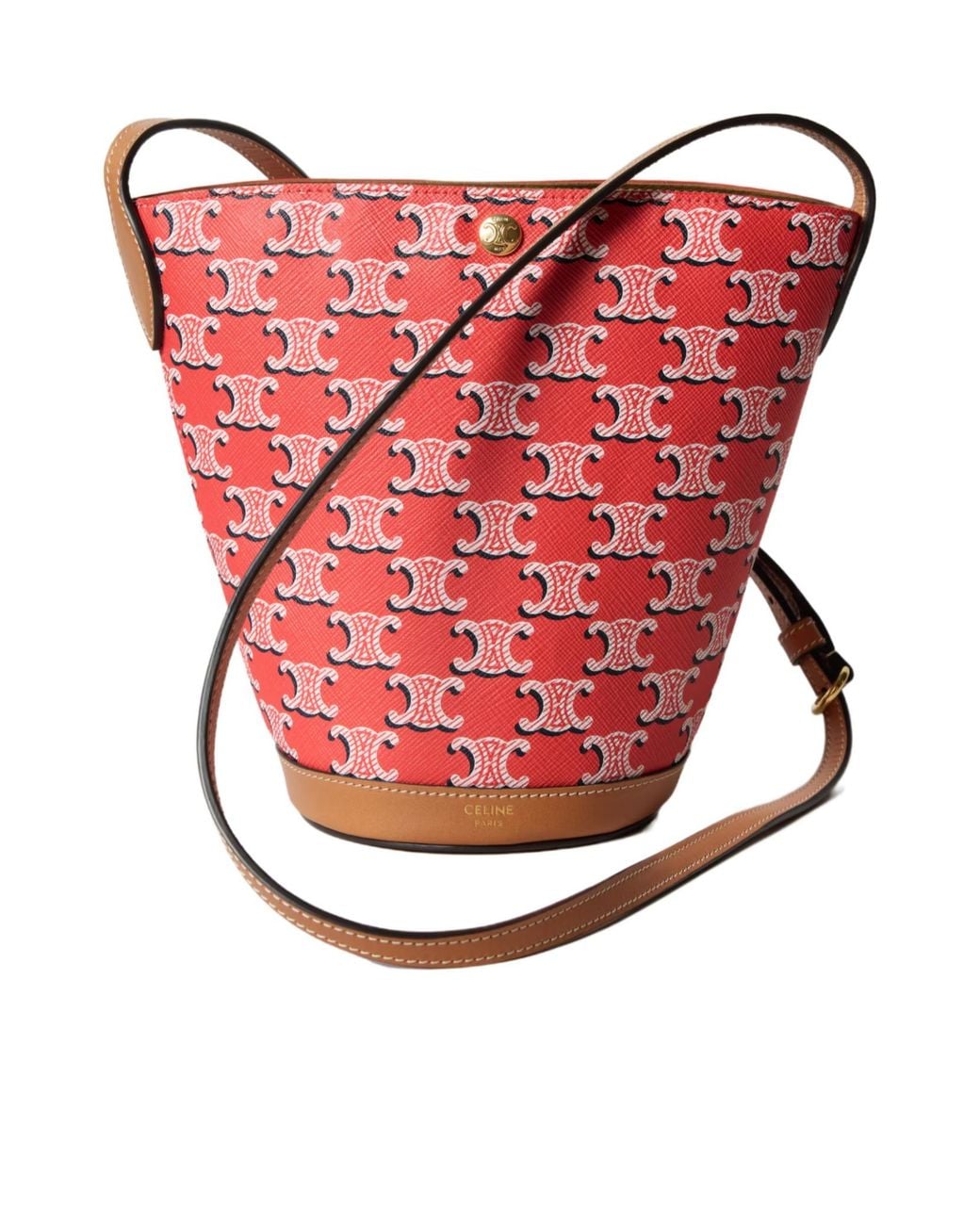 Céline Red Little Bucket