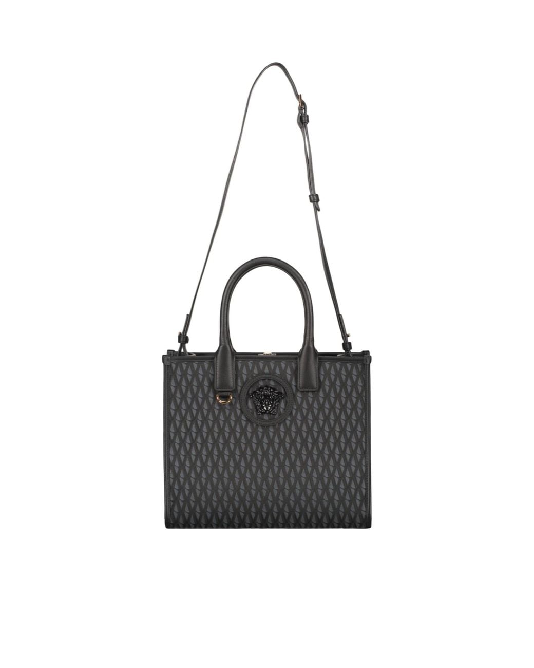 Versace Black La Medusa Top Handle Bag