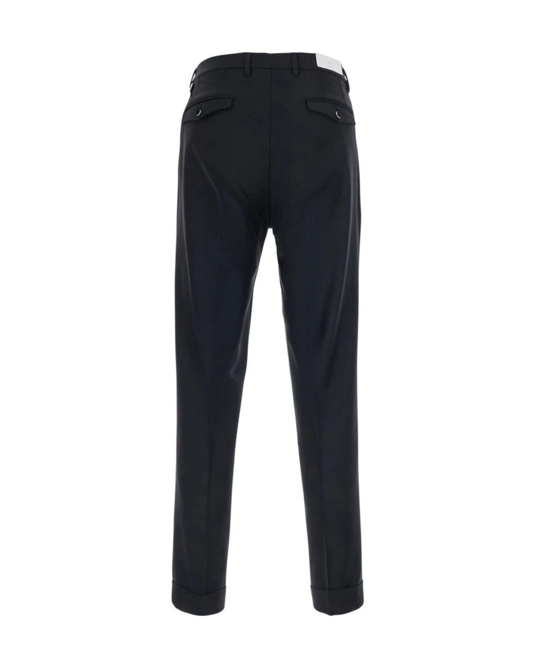 Michael Coal Black Pleated Regular-Fit Pants for men