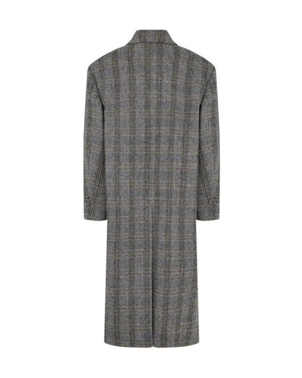 Isabel Marant Gray Double-Breasted Long Coat