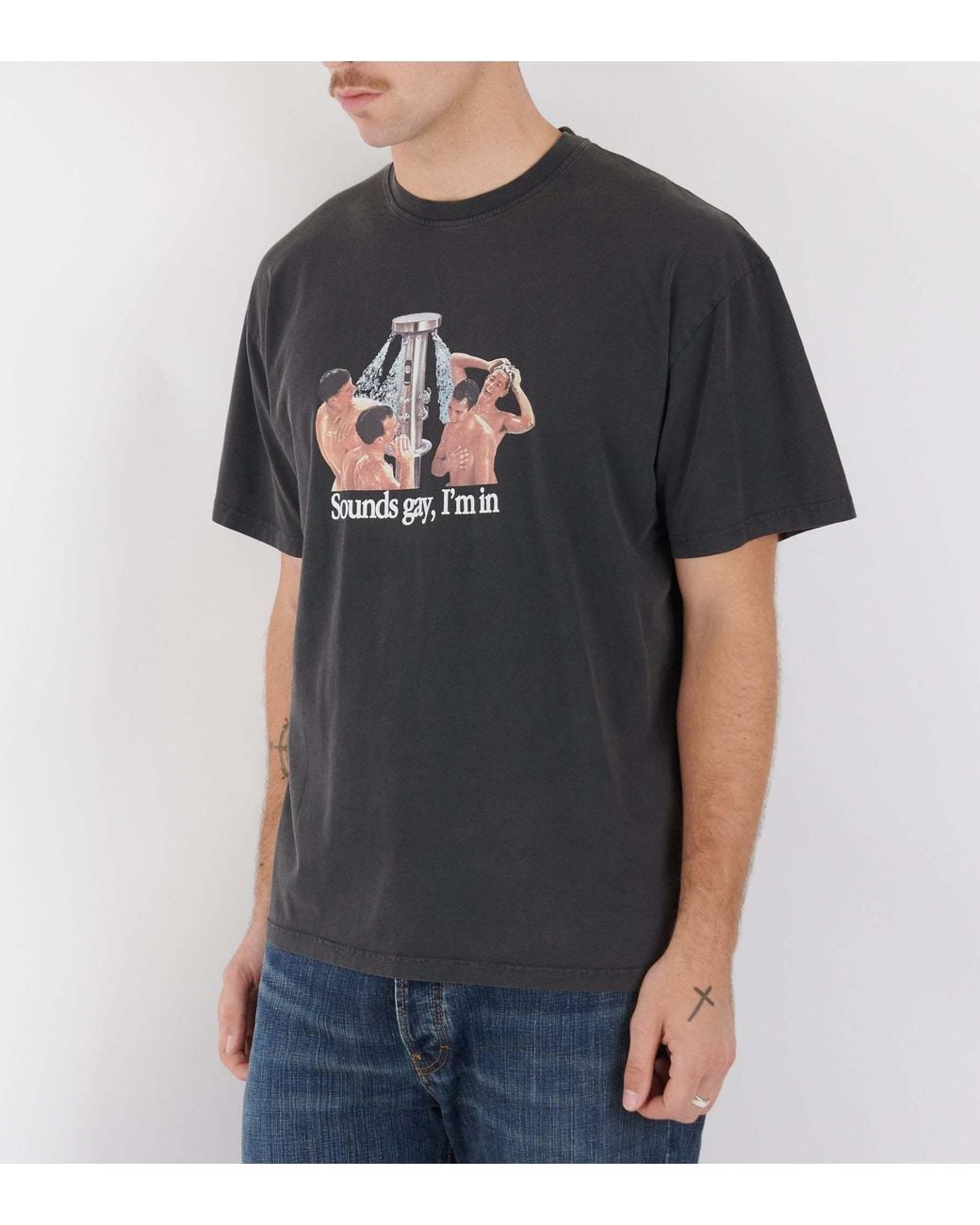 Carne Bollente Black Printed T-Shirt for men