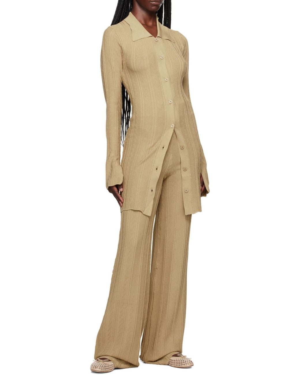 REMAIN Birger Natural Button-Down Cardigan