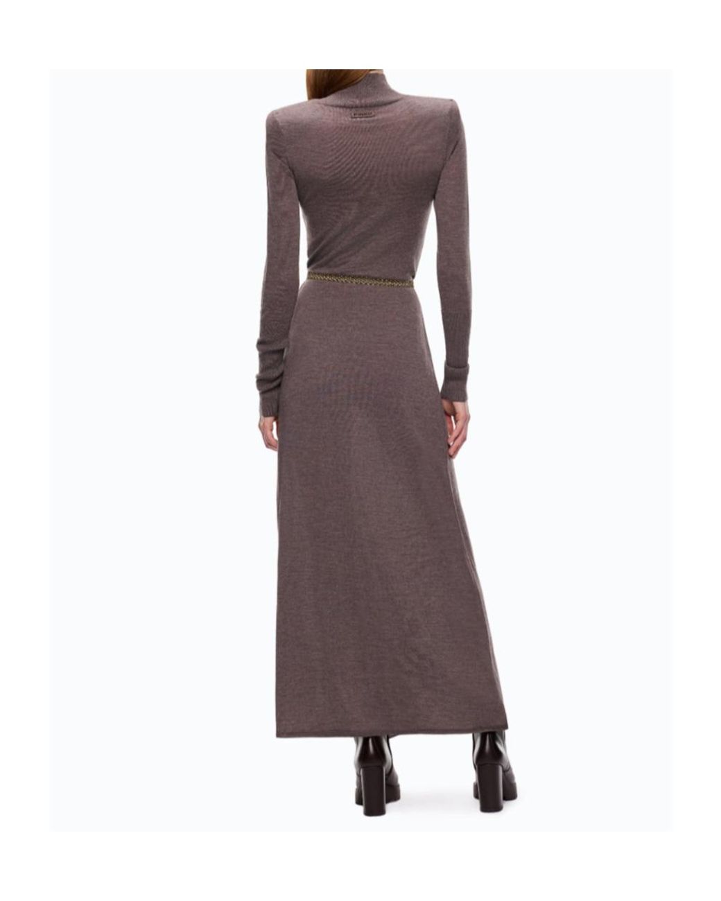Pinko Brown Turtleneck Dress