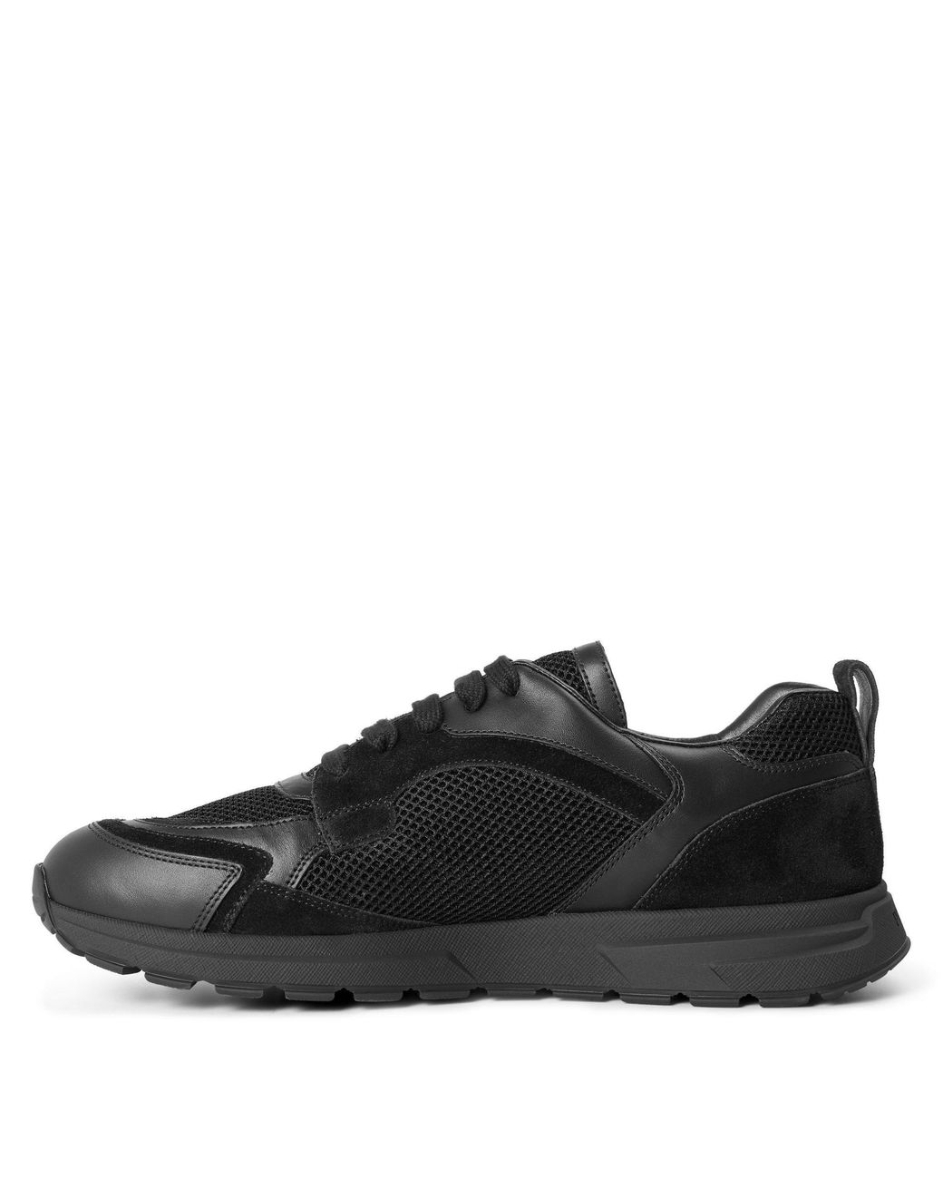 Prada Black Meshpanelled Sneaker for men