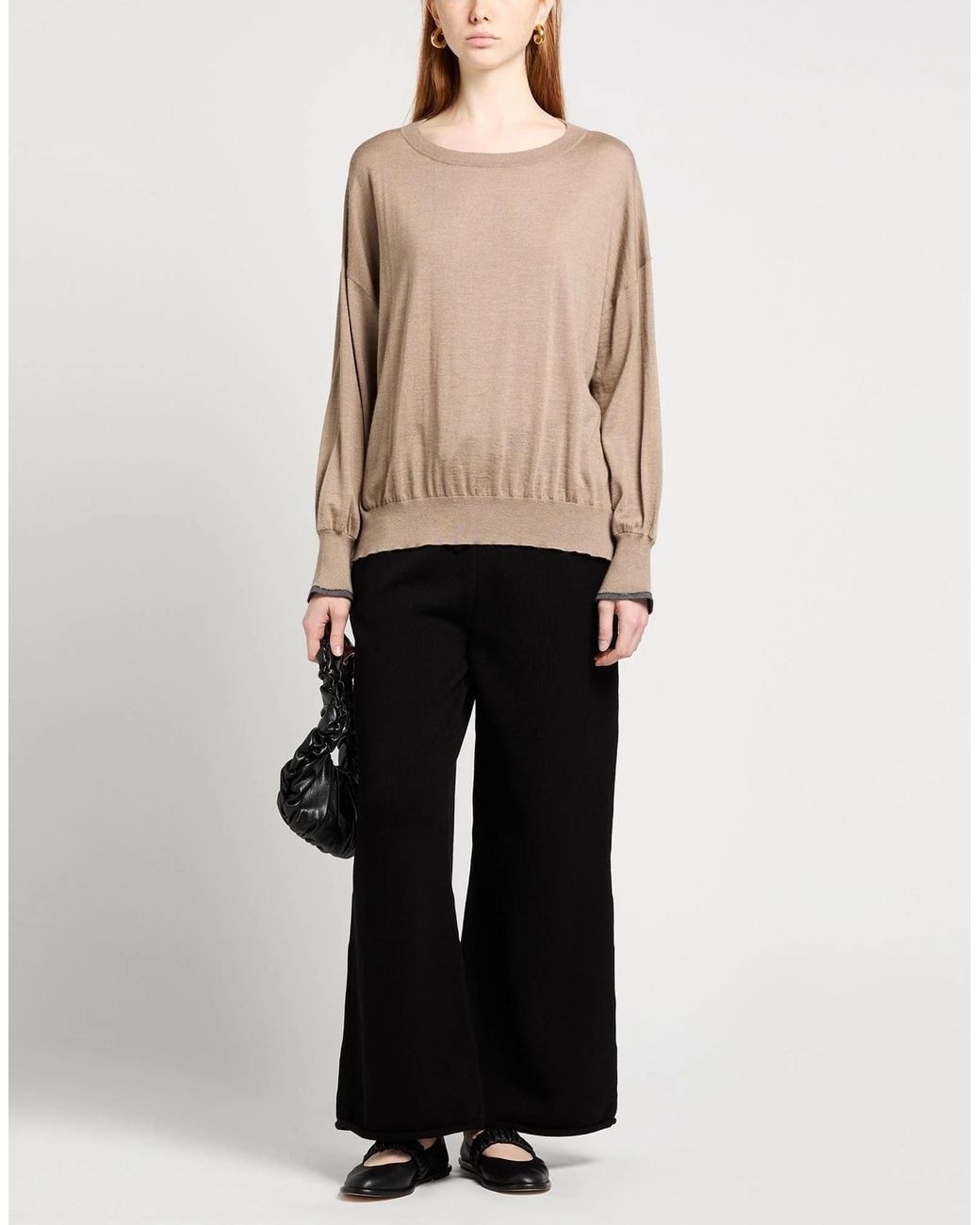 Brunello Cucinelli Natural Long Sleeves Jumpers
