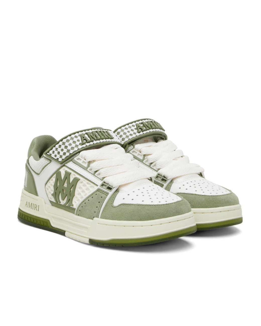 Amiri Green Ma Skyline Low-Top Lace-Up Casual Sneakers for men