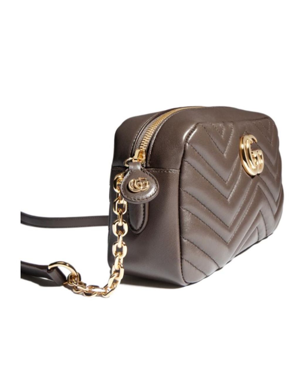 Gucci Brown Gg Marmont Small Camera Bag