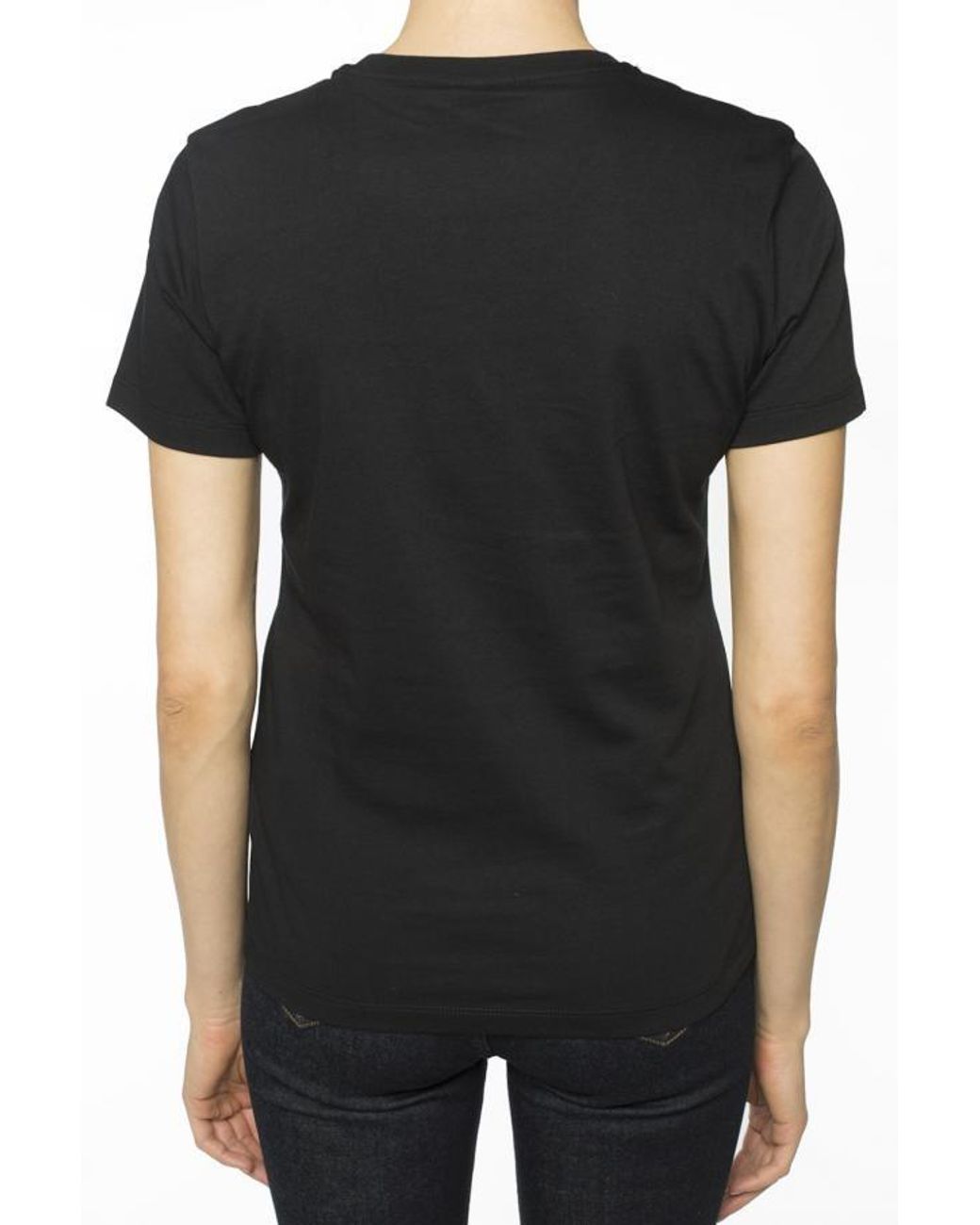 Versace Black Wolf Appliqué Short-Sleeve T-Shirt