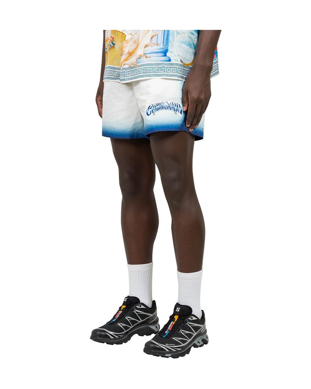 Casablanca White Gardient Effect Swim Shorts for men