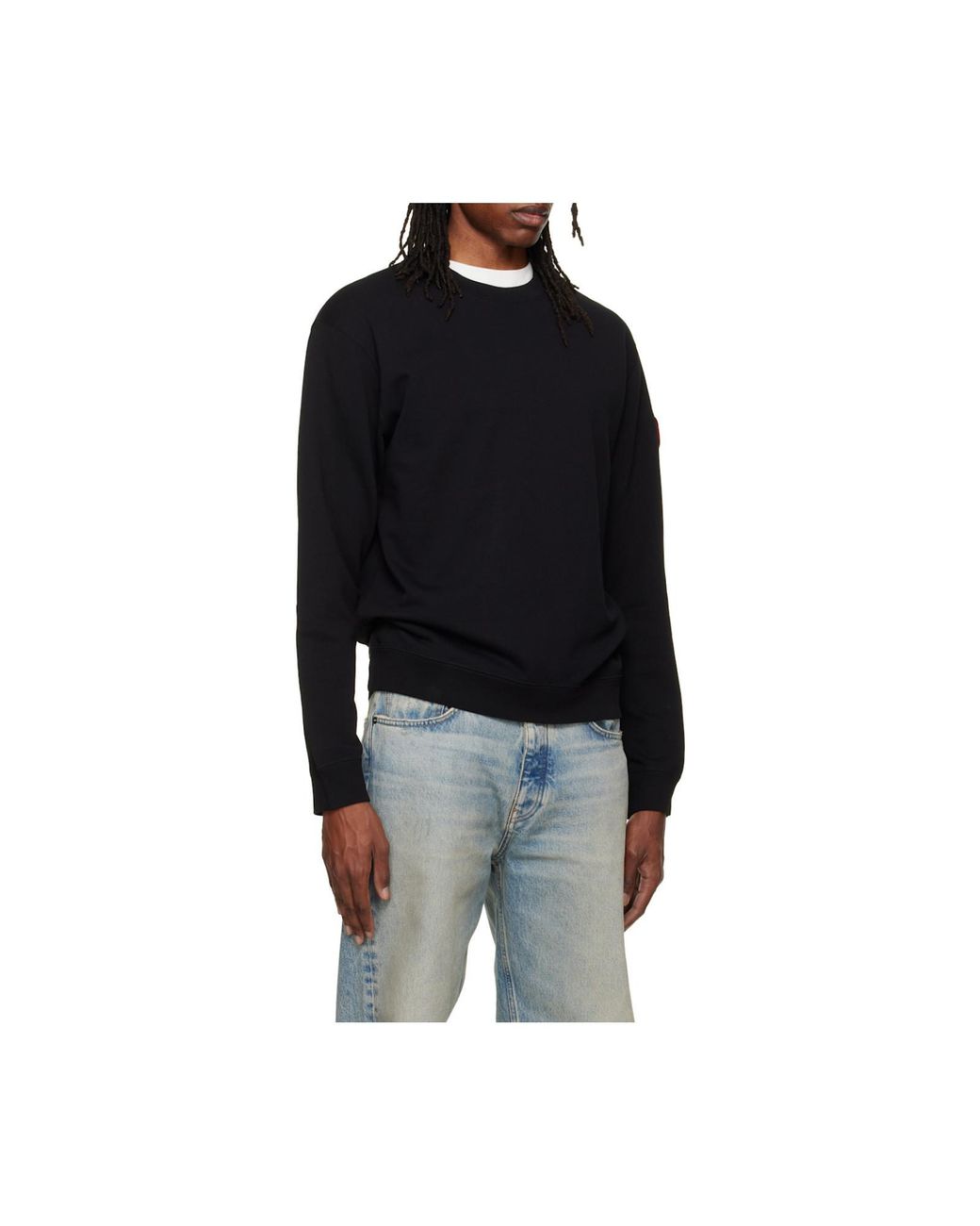 Canada Goose Black Loon Logo-Patch Sweatshirt for men