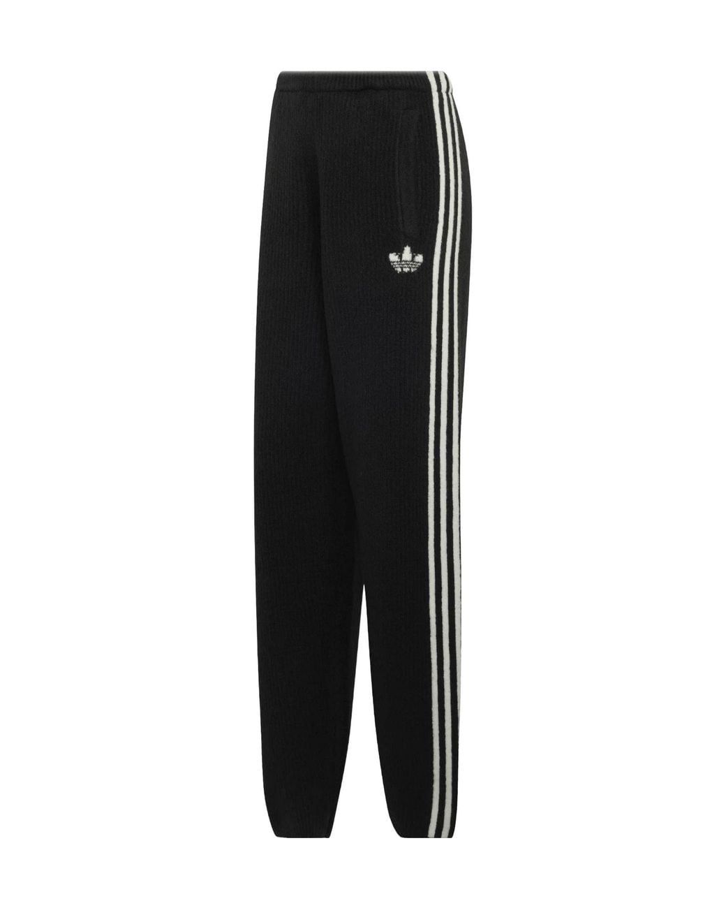 Adidas Originals Black Three-Stripe Tapered Athletic Sweatpants